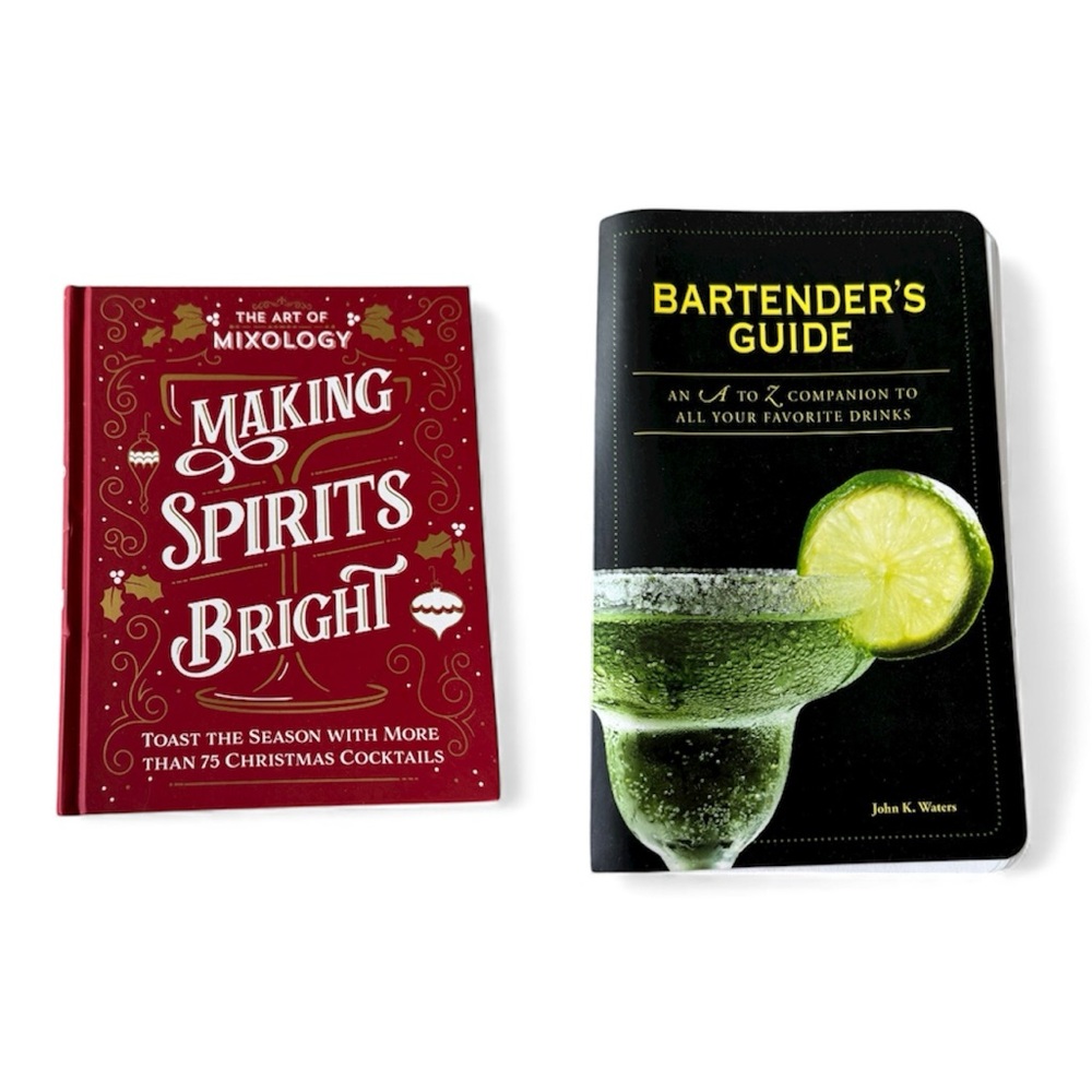 Set/2 Mixology Bartender Cocktail Recipe Books for Holidays Parties Christmas